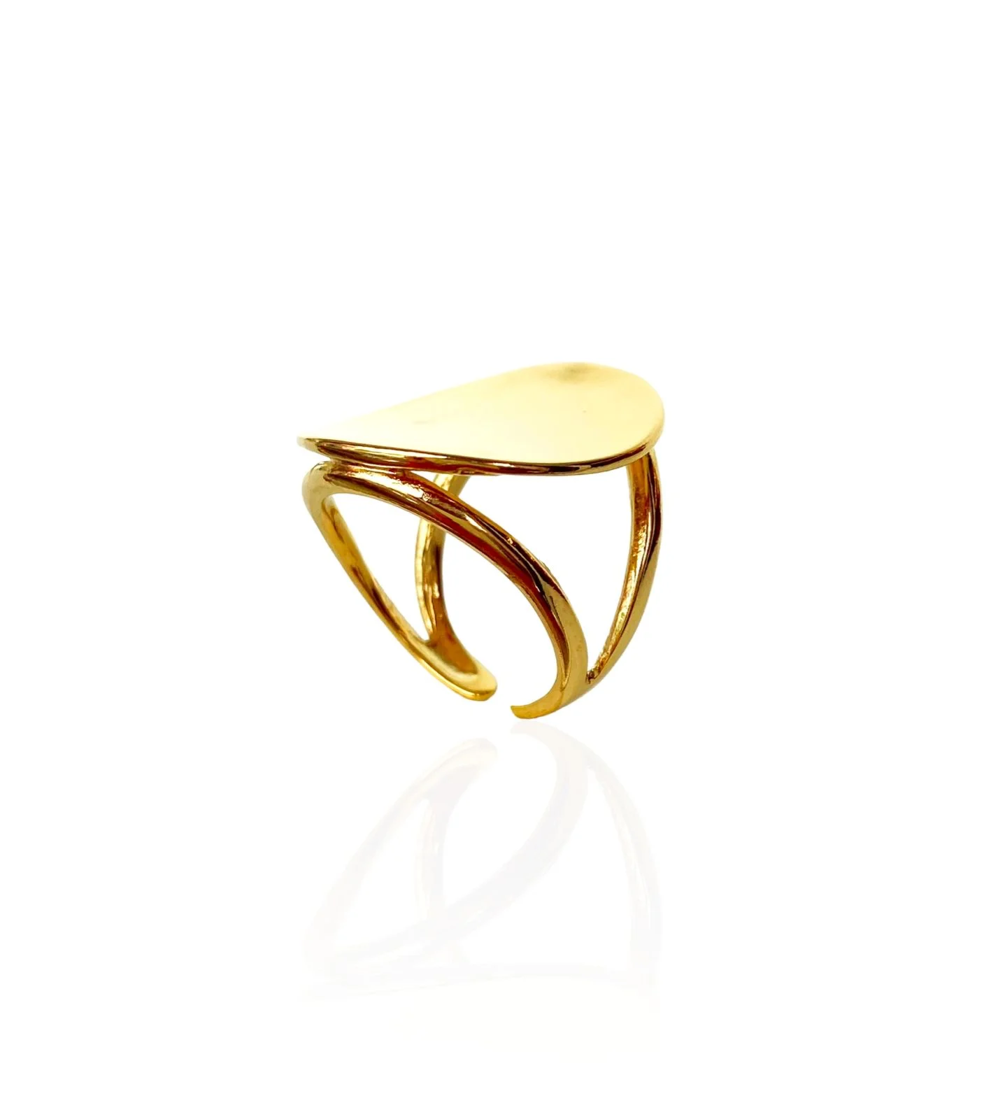 Anel Círculo Chapa Dourado