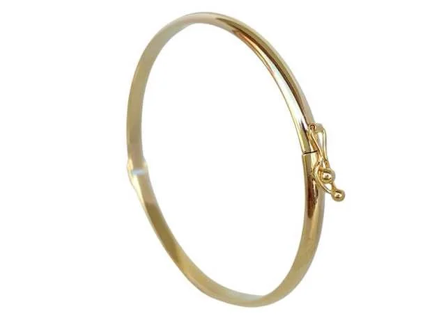 Pulseira Bracelete Liso Dourado