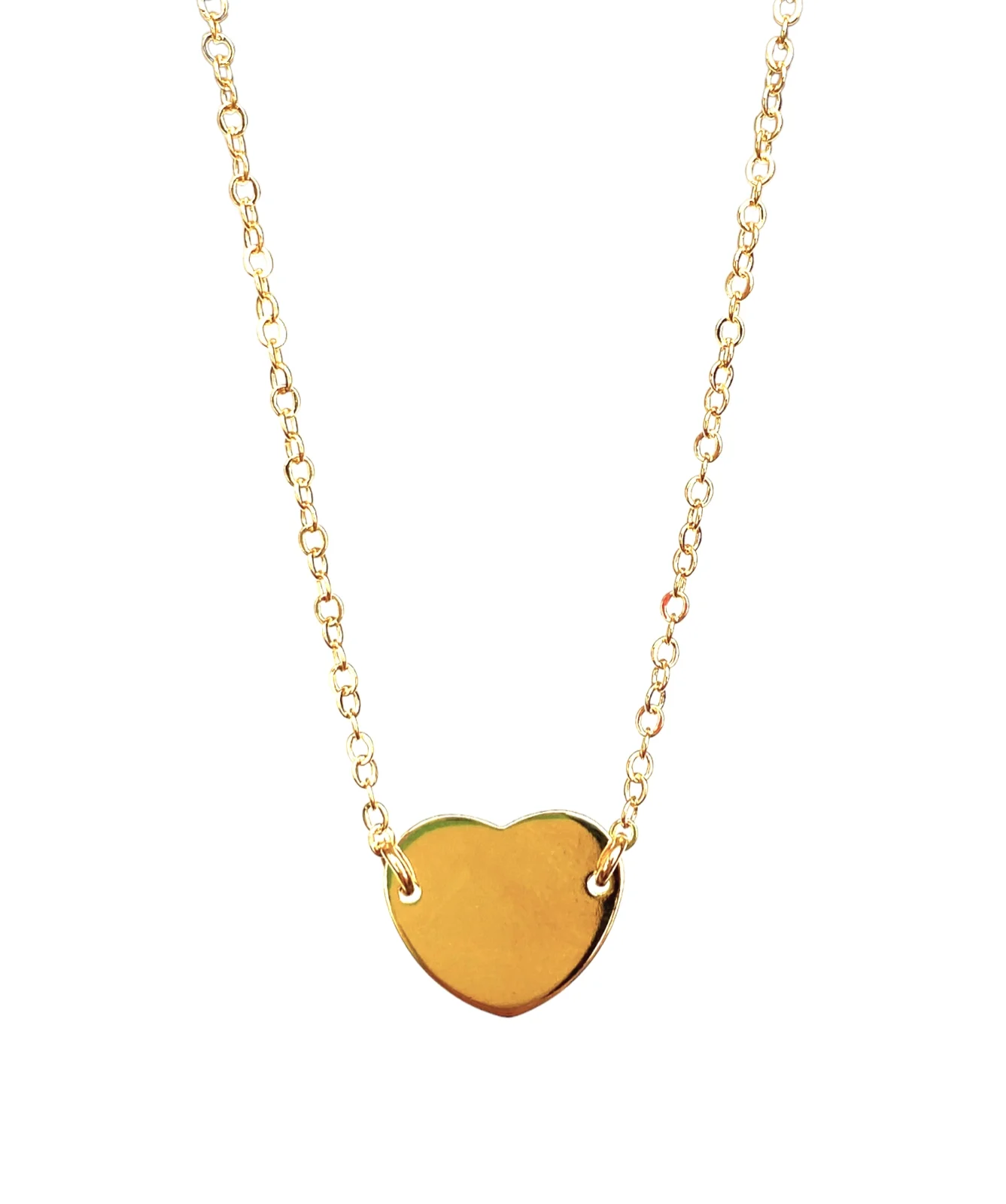 Choker Coração Liso Dourado