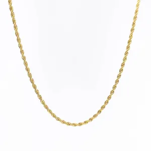 Choker Cordão Baiano Banhada a Ouro 18k  2mm