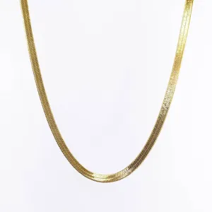 Choker Fita Média Banhada a Ouro 18k  4mm