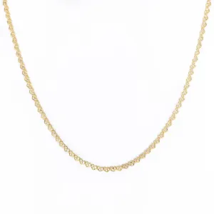 Choker Corações Entrelaçados Banhada a Ouro 18k