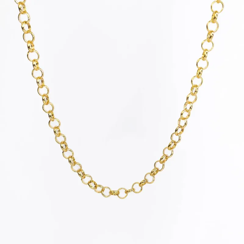 Choker Elo Português Banhado a Ouro 18k