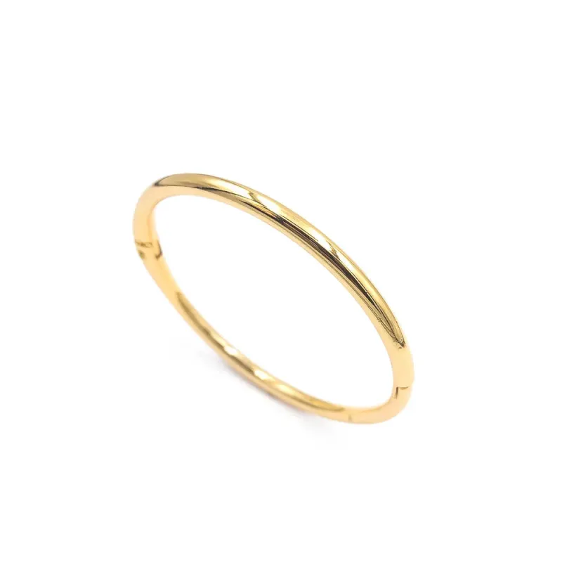 Bracelete Aro Liso Banhado a Ouro 18k