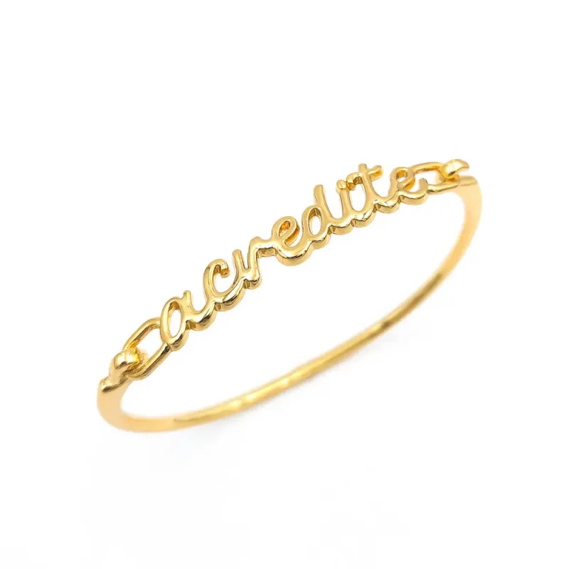 BRACELETE BANHADO OURO ACREDITE