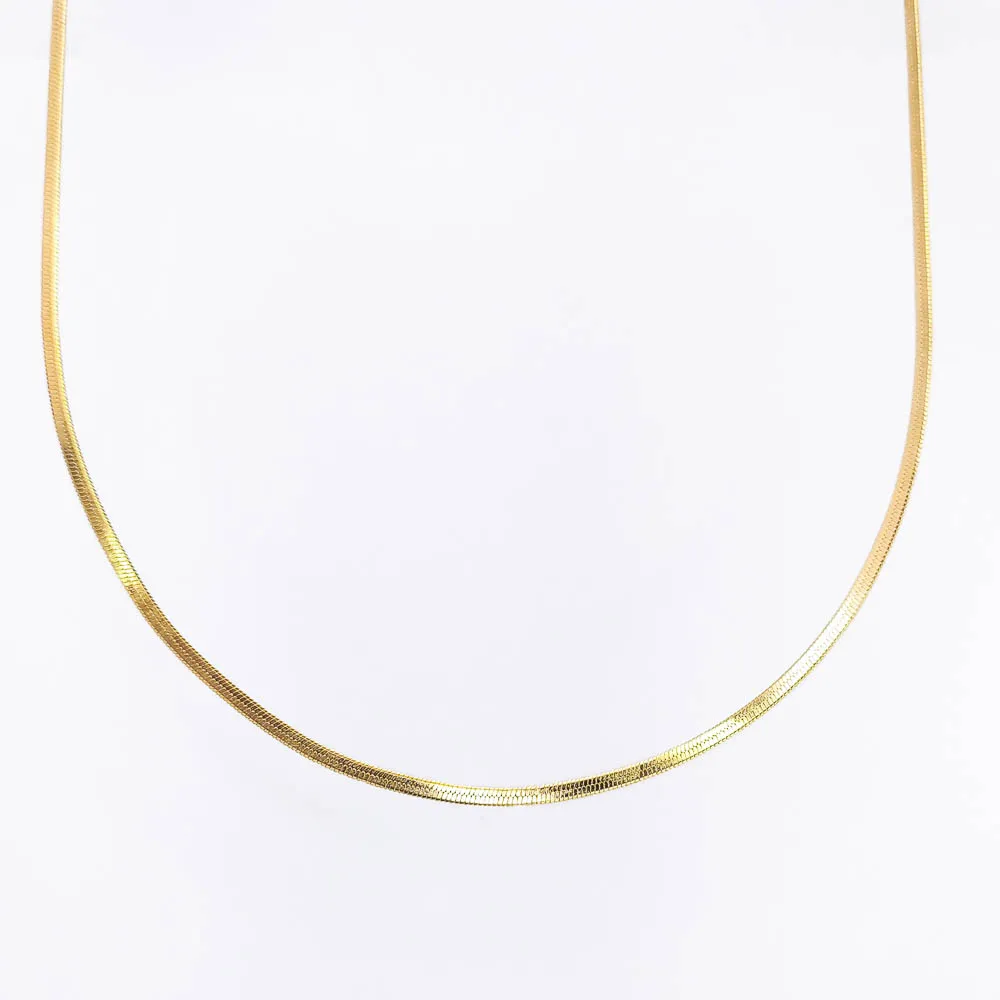 Choker Fita Fina Banhada a Ouro 18k 2mm