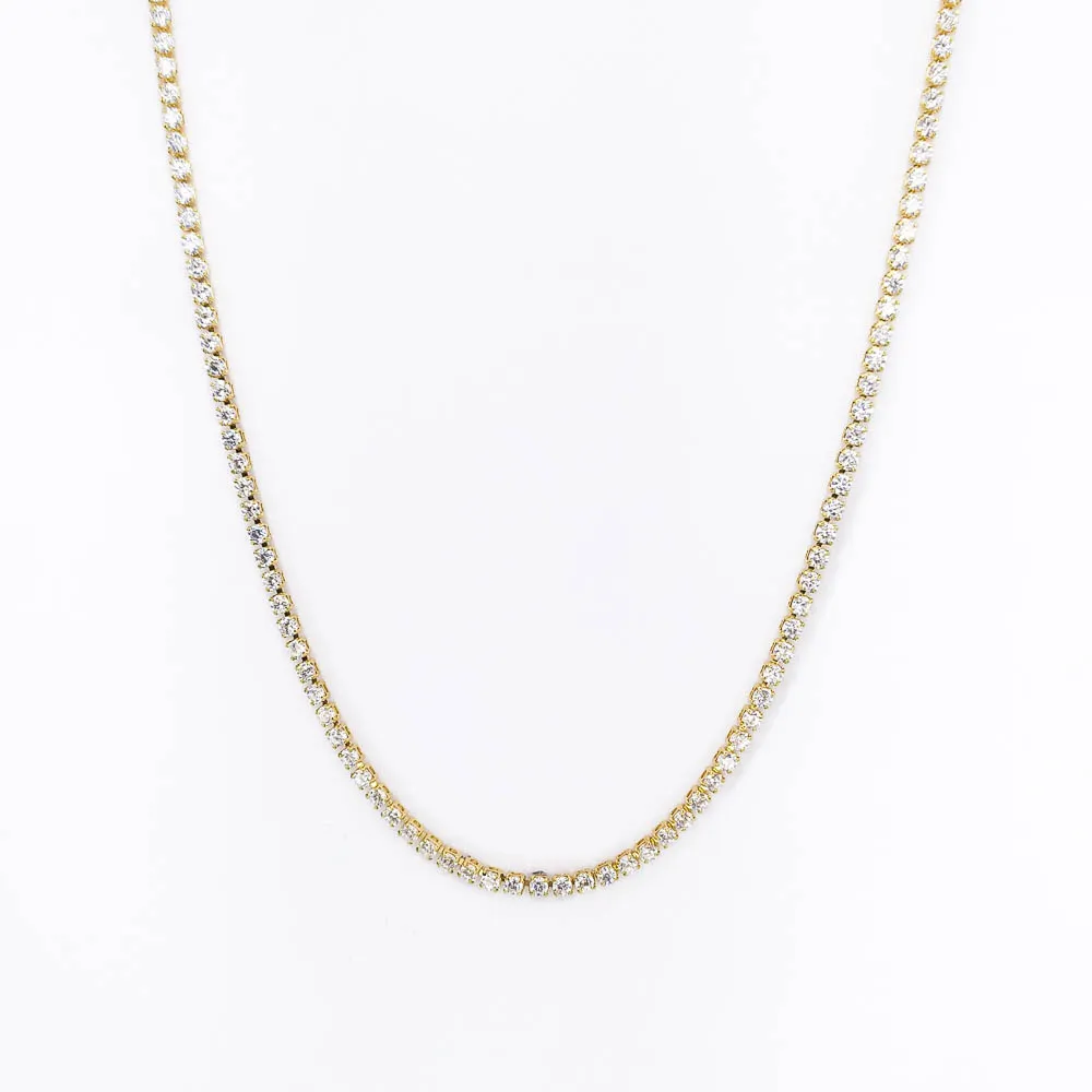 Choker Riviera Zircônias Cristal Banhada a Ouro 18k