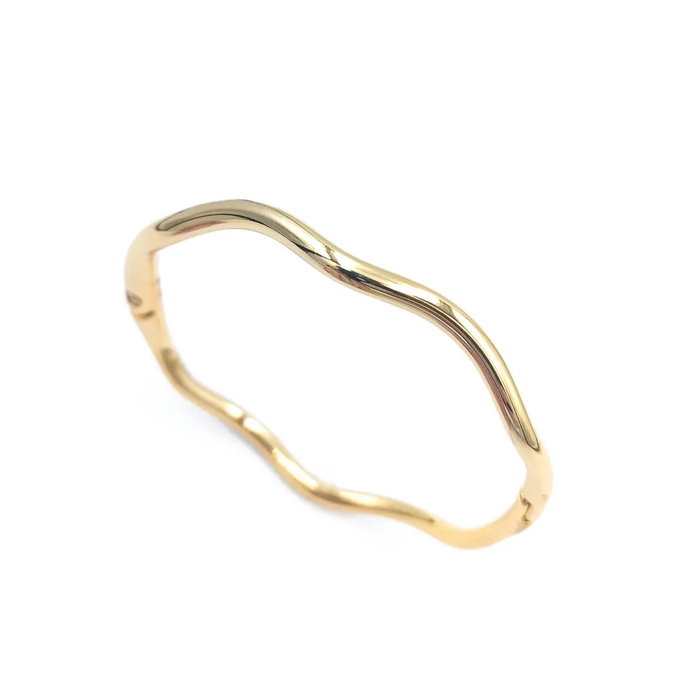 Bracelete Onda Banhado a Ouro 18k